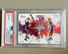 2024-25 Prizm Black Tim Duncan Shaquille O'Neal #13 Color Blast Duals SSP PSA 10