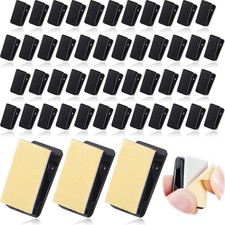 50 Pieces Self Adhesive Clips Wall Tapestry Clips Plastic Sticky Picture Hang...