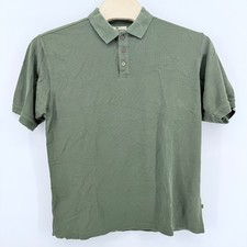 Tommy Bahama Mens Polo Shirt Size L Green Textured Short Sleeve Golf