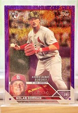 2023 Topps Update Series - Rookie Debut Nolan Gorman #US212 Purple Foil /799