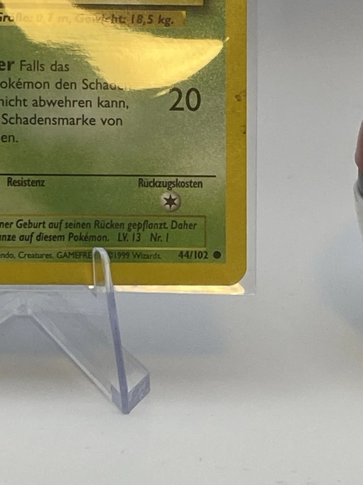 Bulbasaur Bisasam 44/102 - Pokemon TCG - Base Set GERMAN - 1st Edition - Image 4 of 4