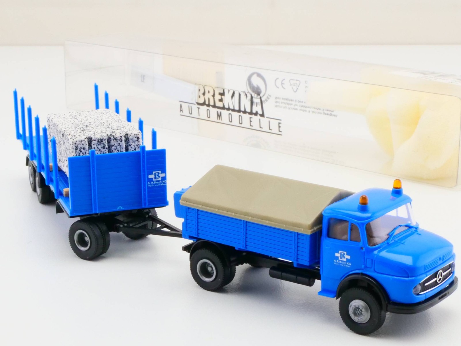 Brekina 47402 MB L322 Tractor A. B. Bruch KG Marble Mint! OVP 1706-19-85
