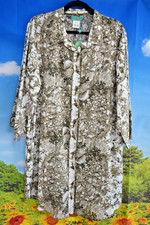ANTICA SARTORIA 2026 ECRU WHITE SEA CREATURES DRESS BUTTON DOWN NWT XL
