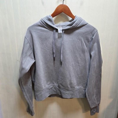 Harmony Balance Hoodie Womens Medium Gray Pullover Fleece Crew Neck Cozy Solid