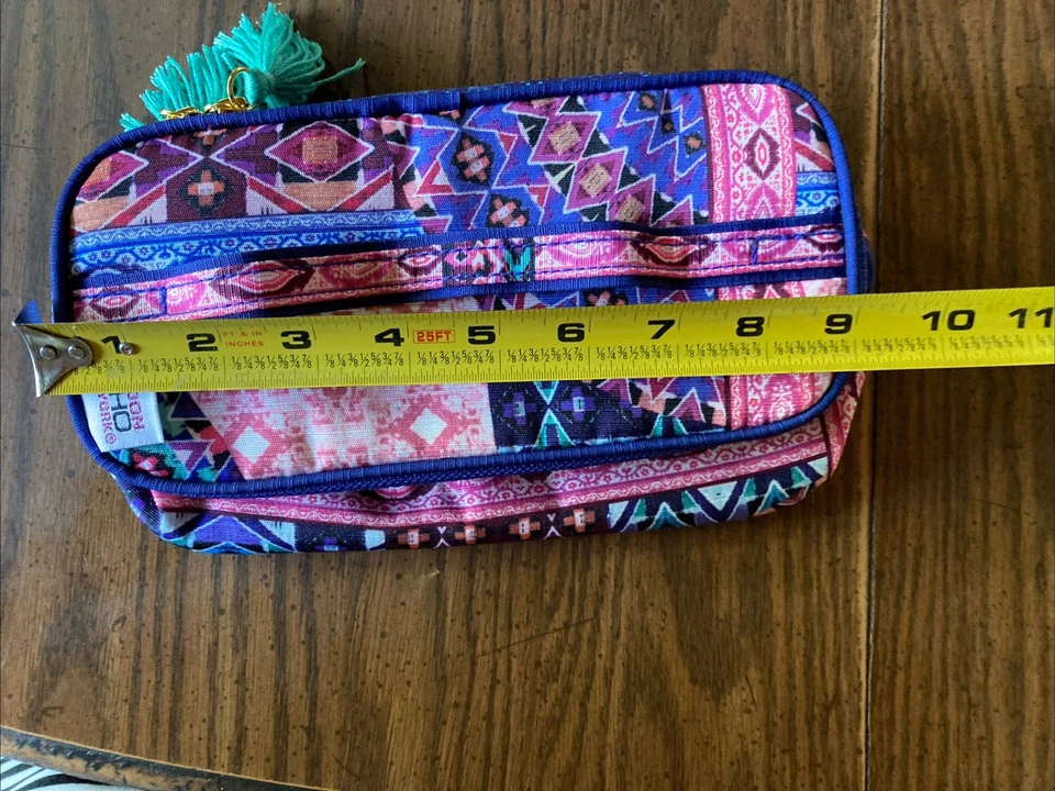 Bolso de Cosméticos Soho London New York Estuche Multicolor Exterior Lona Foto 3 de 4