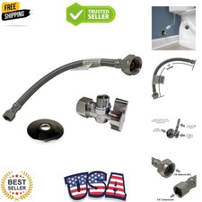 Complete Toilet Set Valve 1/2 in. NOM Inlet x 3/8 in. OD Compression Outlet A...