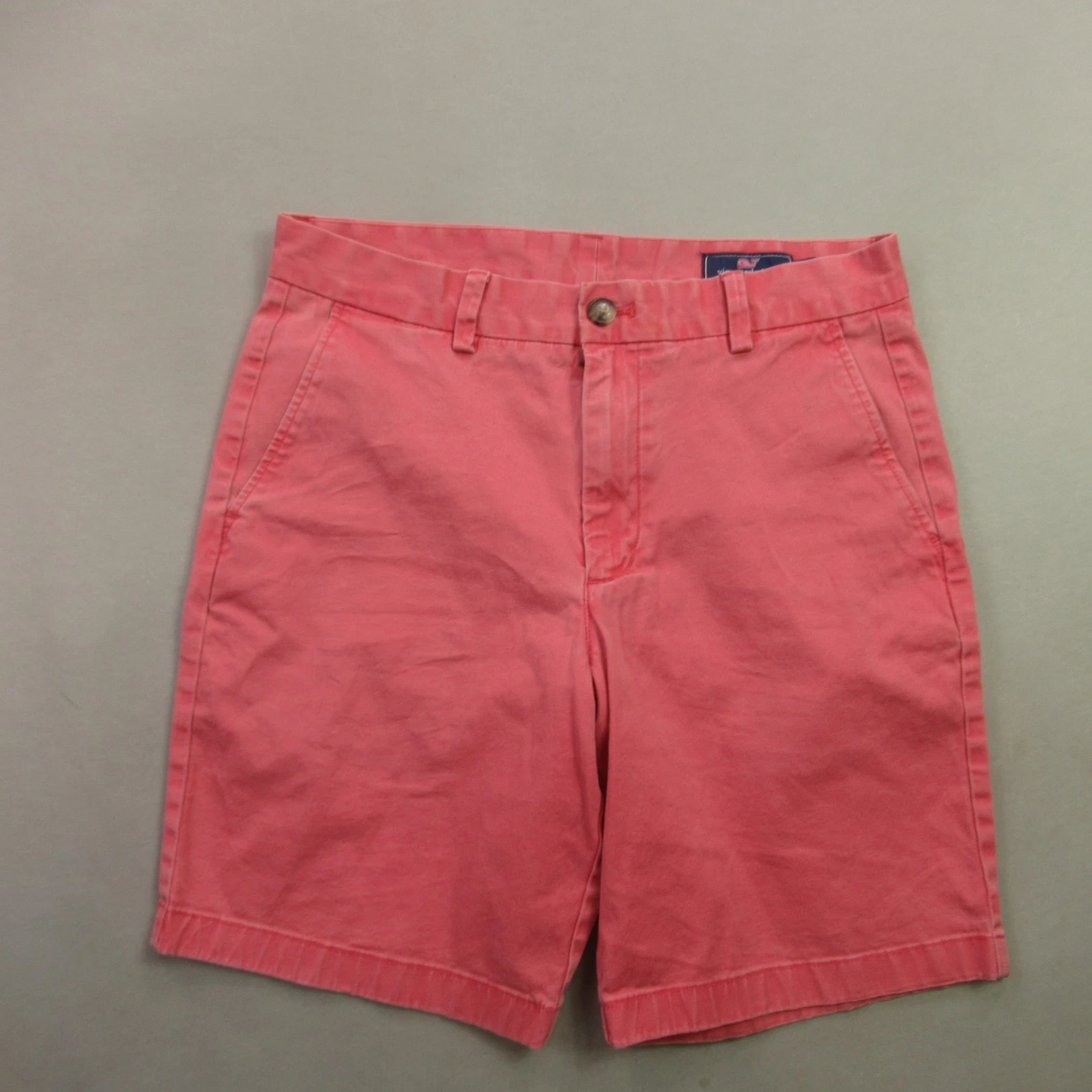 Vineyard Vines Mens Shorts Size 30 Pink Chino Flat Front 8" Inseam