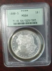 1880-S PCGS OGH MS64 MORGAN SILVER DOLLAR OLD GREEN HOLDER