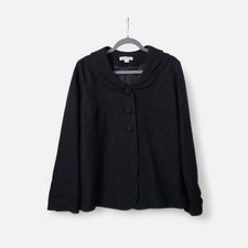 Pendleton Classic Virgin Wool Black Layered Collar Jacket NWT, Women's Large