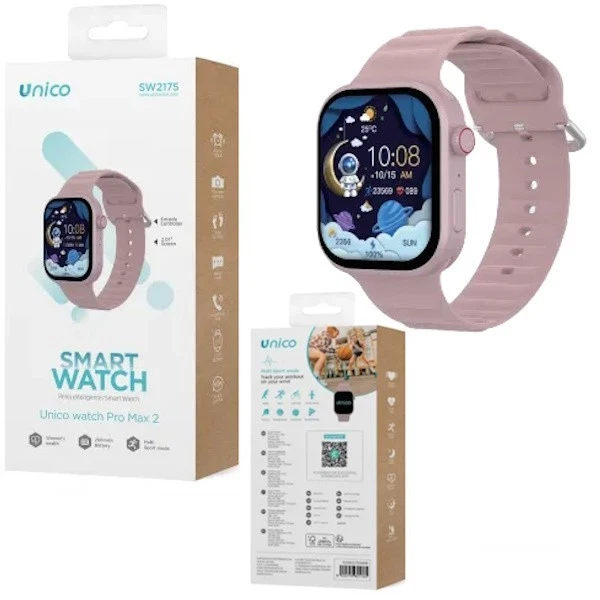 UNICO SMARTWATCH SPORT WS2175 FUNZIONE CHIAMATE HD BT ROSA 2" LED CARDIO
