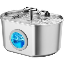Cat Water Fountain Stainless Steel - Pet Drinking Fountain for Cats Indoor - ...