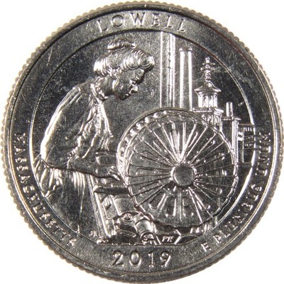2019 S Lowell National Historical Park Quarter Uncirculated Clad 25c