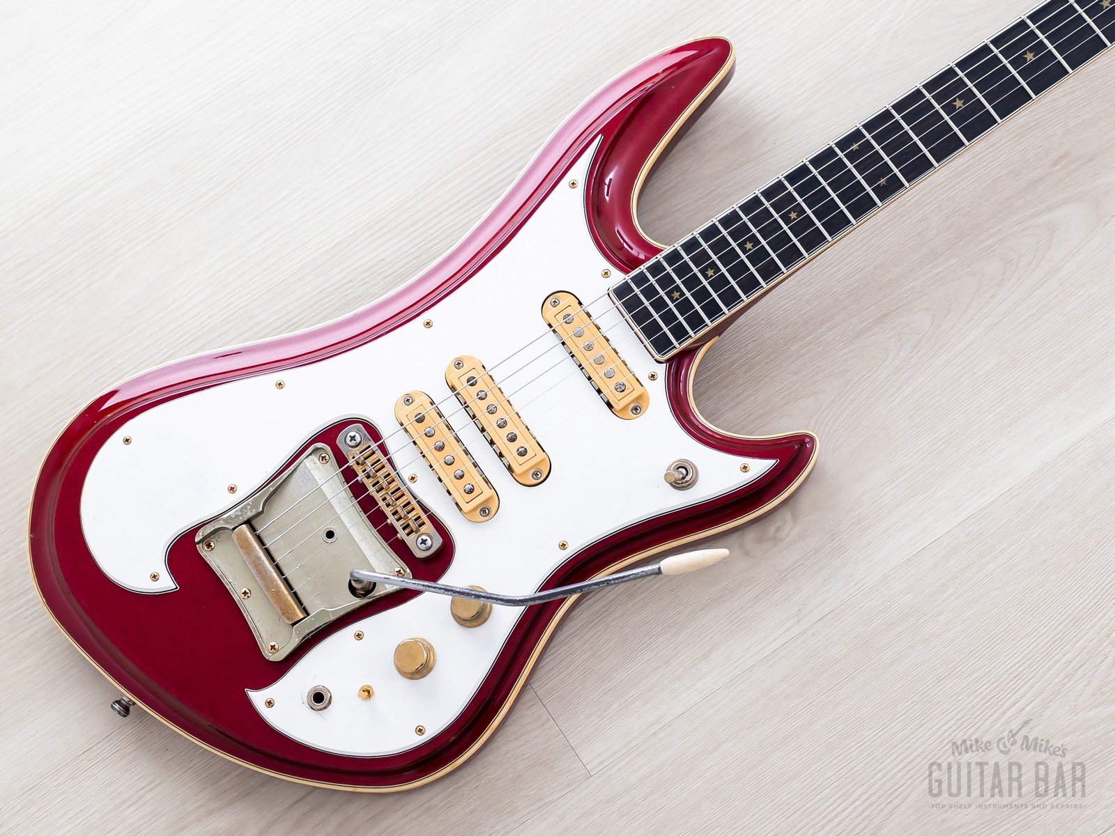 1982 Guyatone Sharp 5 LG-1200 Vintage Guitar Metallic Red, Sharp Five