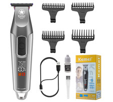 Professional Hair Clipper  Cordless Barber Trimmer for Men - Gray