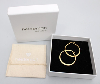 Heideman dein_steel ho24034-7-35 Ohrringe Talos vergoldet Länge: 35mm NEU