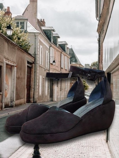 Women Robert Clergerie Heels Brown Suede 38