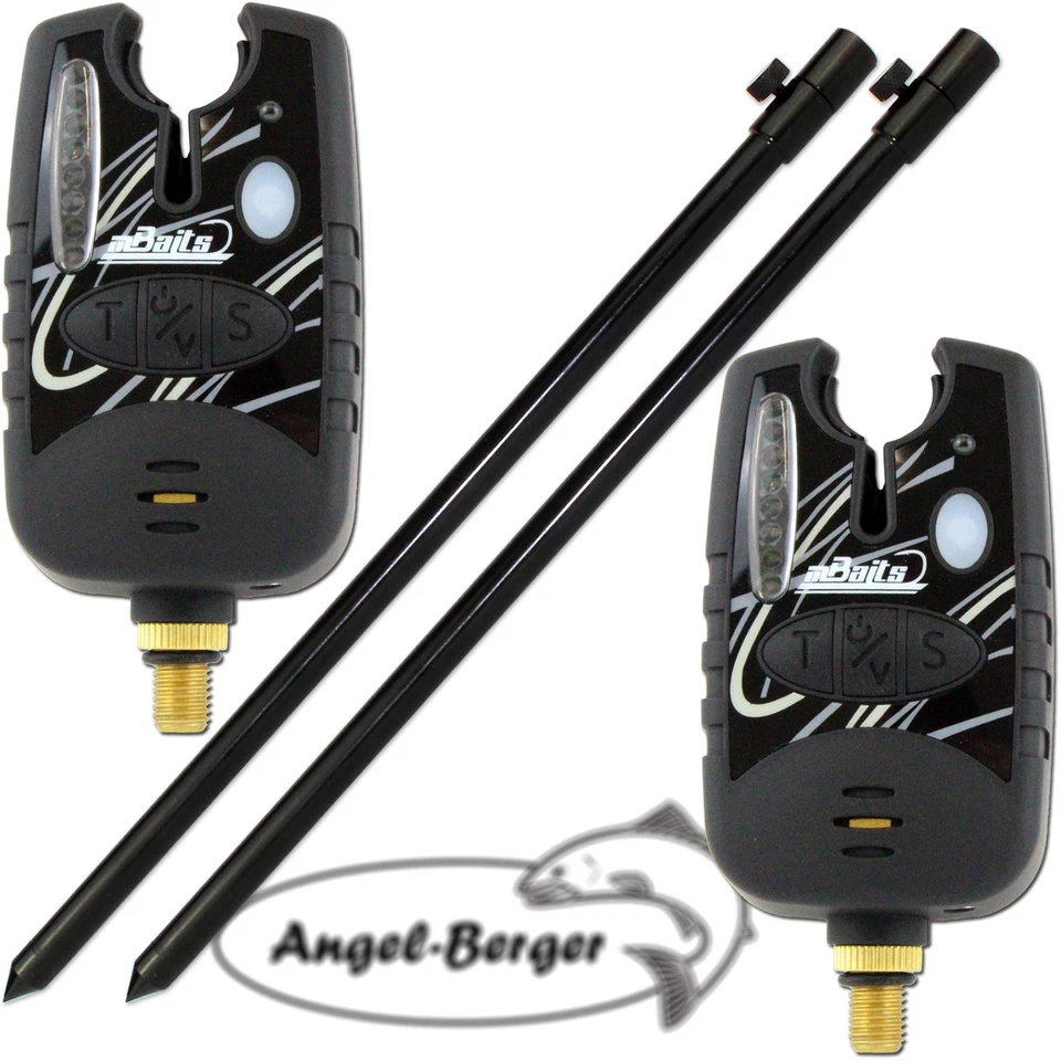 2x Angel Berger Elektronische Bissanzeiger mit Tele Erdspeer - Bild 1 von 1