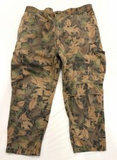 Kelly Kamo Tru-Leaf Camo Hunting Cargo Pants Men  s XXXL U.S.A Shorter Length VTG