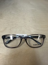 NEW BEBE BB 4163 Grey Crystal Eyeglass Frames 55-17-135-38V with Generic Case