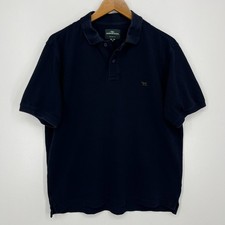 Rodd Gunn Polo Shirt Men's Size L Navy Blue Original Fit Logo Cotton