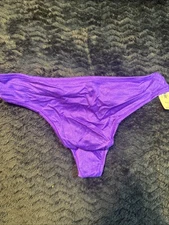 NWT VINTAGE VICTORIAS SECRET SATIN NYLON INCREDIBLE FABULOUS PURPLE M