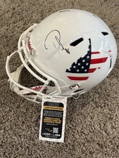 JSA COA PAT MCAFEE Signed Autographed West Virginia Football Full Helmet USA WVU