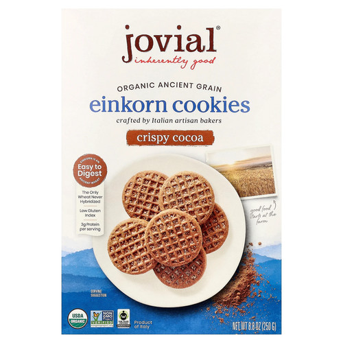 Organic Einkorn Cookies, Crispy Cocoa, 8.8 oz (250 g)