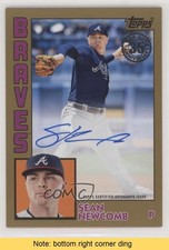 2019 Topps 1984 Baseball Series 2 Gold /50 Sean Newcomb #84A-SN Auto READ 9qk
