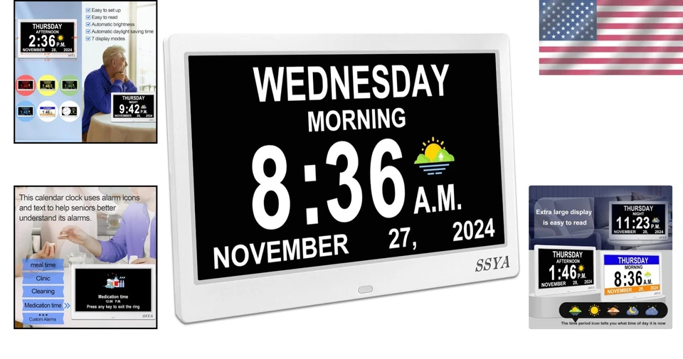 Large Digital Dementia Clock for Seniors - Image 2 of 4