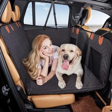 Hard Bottom Dog Car Back Seat Cover Waterproof Hammock w/Side Flap for SUV Truck