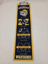 Michigan Wolverines NCAA Winning Streak Heritage Banner Embroidered  Wool USA