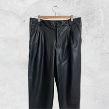 Zara Faux Leather Pants Black Size Small Vegan Leather Fall Fashion