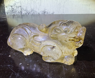 Wonderful Antique/ Vintage Chinese HK Export Rock Crystal Sculpture