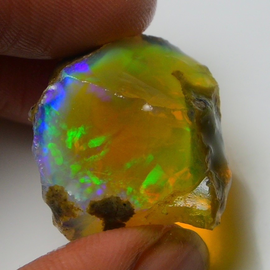 Stunning Ethiopian Opal Rough 24.35 Cts, Large Oil Opal Specimen Natural Opal