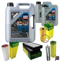 Mann Inspektionspaket 7 L Liqui Moly Top Tec 4600 5W-30 FüR BMW X5 3.0D