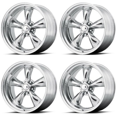 Staggered Set 16'' Torq Thrust VN515 Polished Wheels 16x7 Front 16x8 Rear 5x4.75