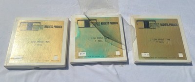 3 TODD-AO Magnetic Products 1/4'' Low Print Tape 7'' Reel