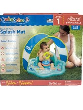 Stack N' Play Teal Inflatable Splash Mat with Removable Canopy 28" By SwimSchool