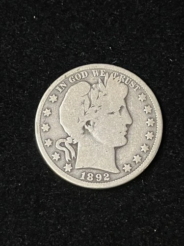 1892 o barber half dollar