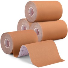 4 Rolls Kinesiology Tape, 4in x 5.5yd Extra Beige 4"x5.5yd Uncut ,