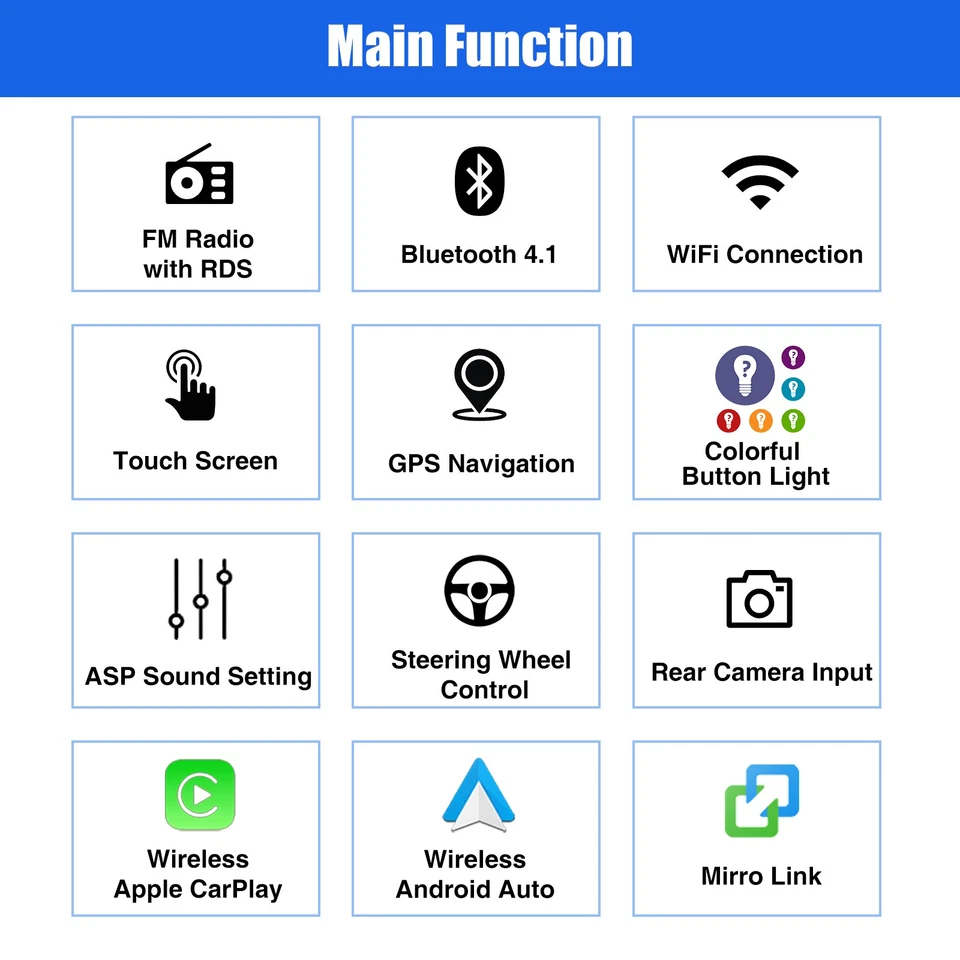 For Mercedes Benz C-W203 W209 CLK320 GPS Radio 7" CarPlay Car Stereo Android 14 - Image 3 of 4