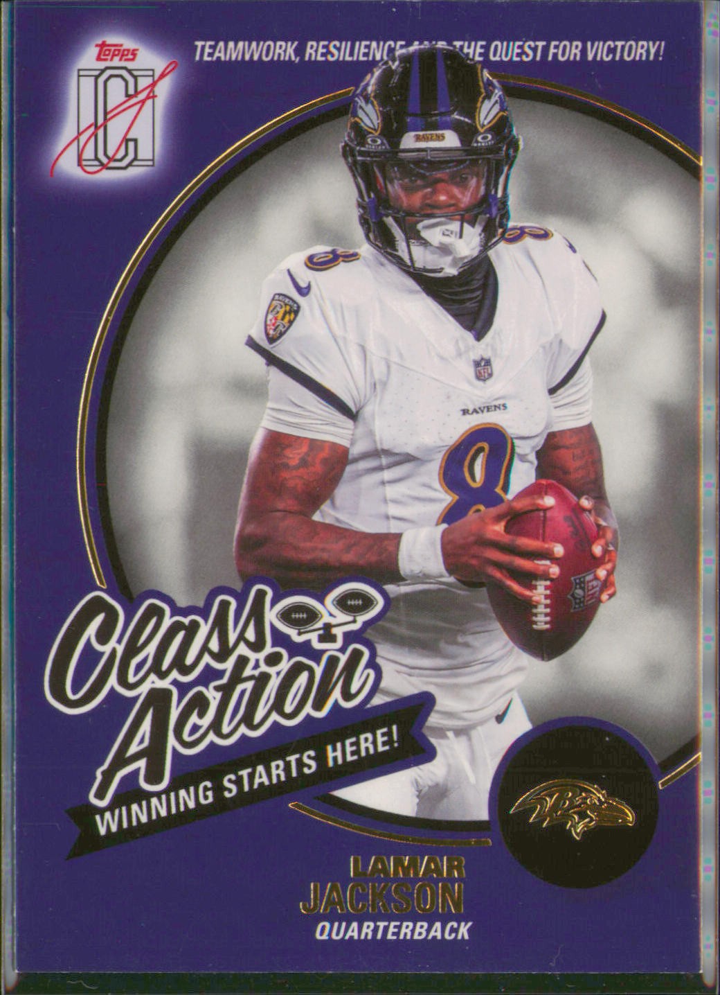 2025 Topps Signature Class #CA-3 Lamar Jackson Class Action