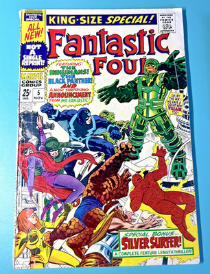 Fantastic Four Annual 5 Marvel 1967 1st Silver Surfer Solo Story 1st Mr. Psycho
