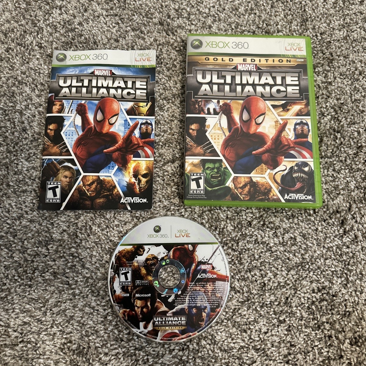Marvel Ultimate Alliance Gold Edition Xbox 360 Free Shipping