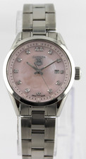 TAG Heuer Carrera WV1417.BA0793 White Pink of Pearl Womens Quartz Watch Full Set 3