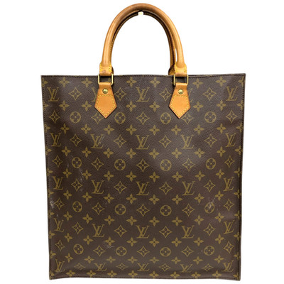 Auth Louis Vuitton Sac Plat Tote Bag Monogram Handbag M51140