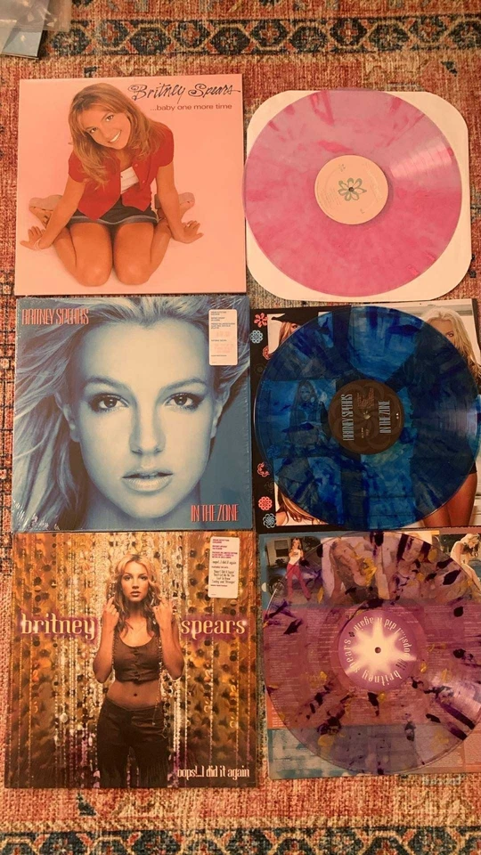 Britney Spears, urban outfitters 9 Vinyl Lot. splatter Colored VERY GOOD. - Image 4 of 4