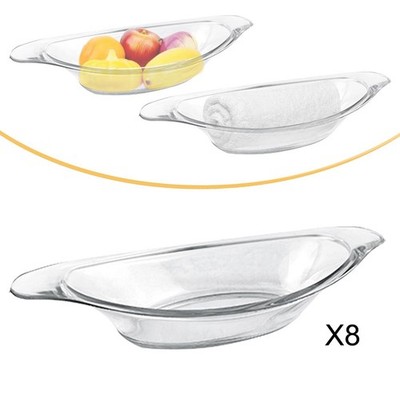 8 Stück Banane Split Schüsseln Acryl Eisbecher Servierschale für Süßigkeiten Kuchen Gemüse