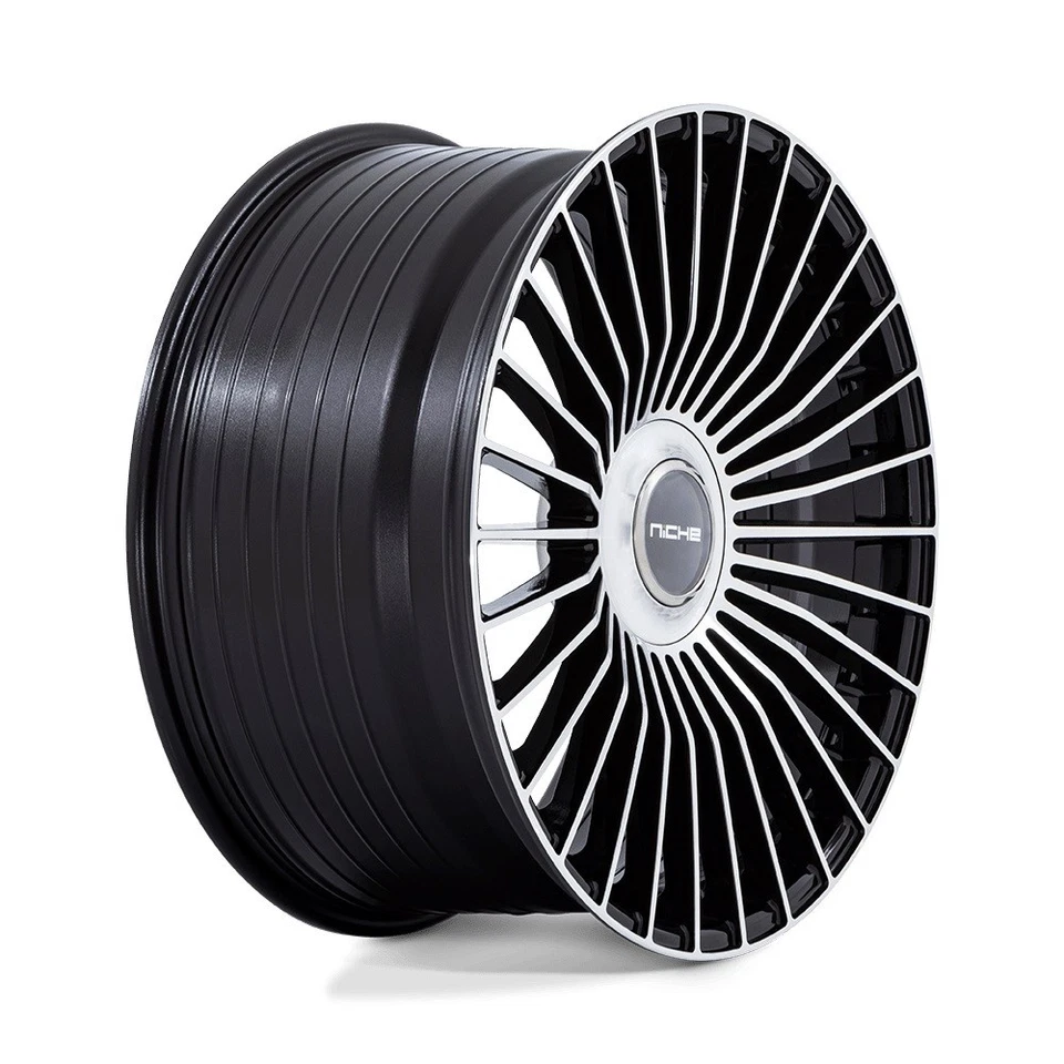 Llanta 21" Nicho NC282 Serene Brillo Negro Mecanizado Cara 21x9 5x112 5x120 20mm Foto 3 de 4