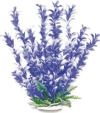 Aquatop Bacopa Aquarium Plant With Weighted Base 16'' Blue/White